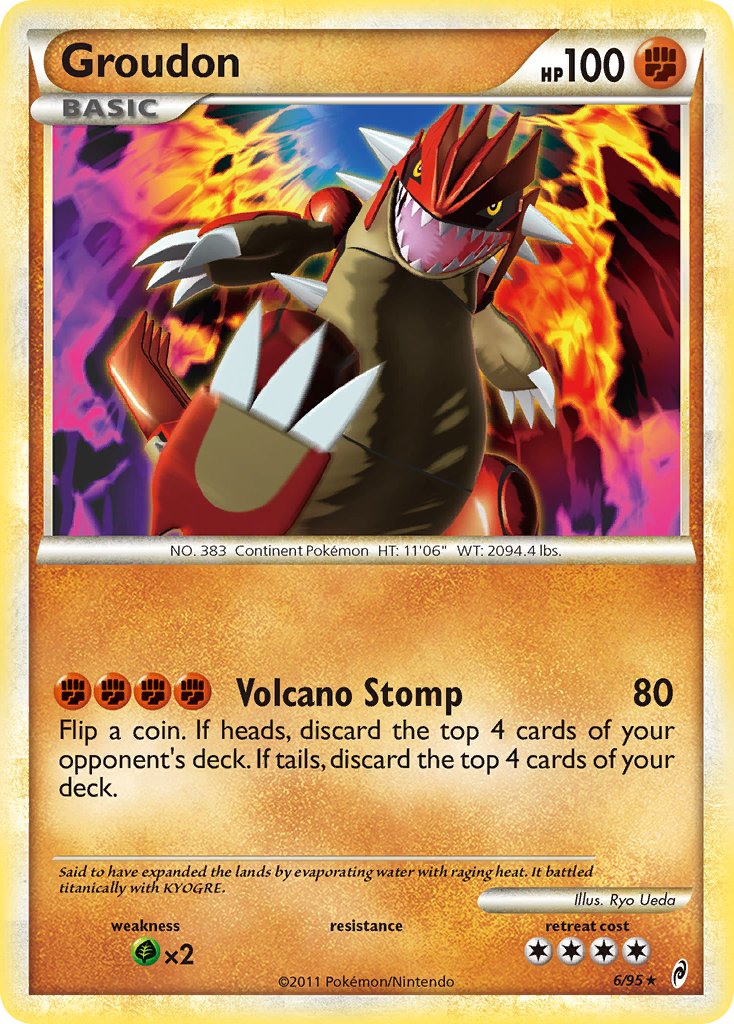 Groudon (6/95) (Theme Deck Exclusive) [HeartGold & SoulSilver: Call of Legends] | Jack's On Queen