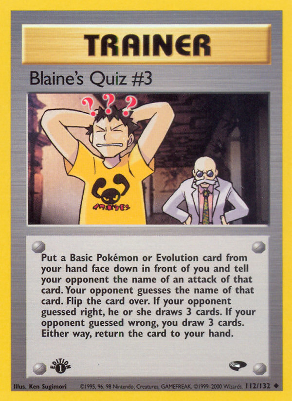 Blaine's Quiz #3 (112/132) [Gym Challenge 1st Edition] | Jack's On Queen