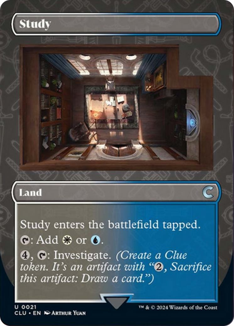 Study (Borderless) [Ravnica: Clue Edition] | Jack's On Queen