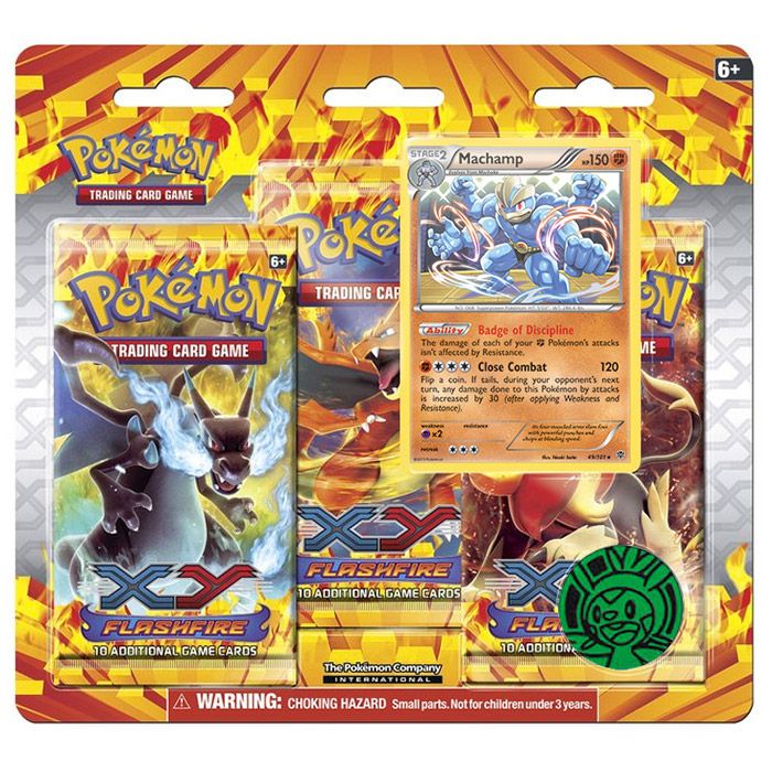 XY: Flashfire - 3-Pack Blister (Machamp) | Jack's On Queen