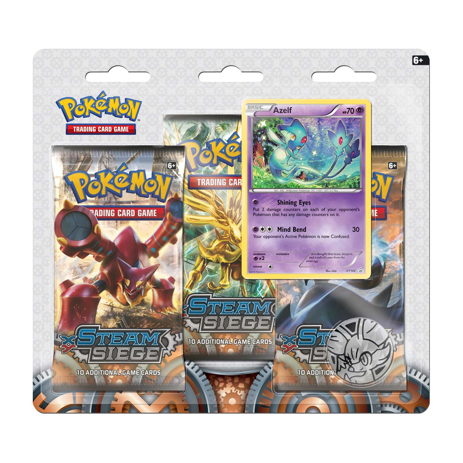 XY: Steam Siege - 3-Pack Blister (Azelf) | Jack's On Queen