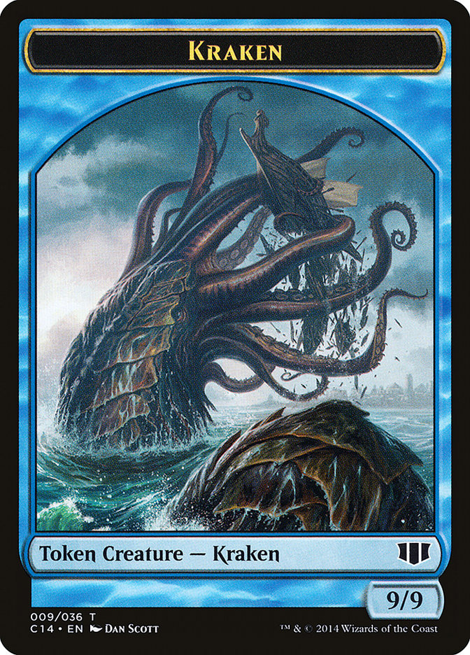 Kraken // Zombie (011/036) Double-sided Token [Commander 2014 Tokens] | Jack's On Queen