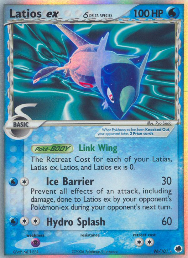 Latios ex (96/101) (Delta Species) [EX: Dragon Frontiers] | Jack's On Queen