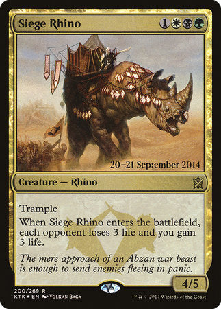 Siege Rhino [Khans of Tarkir Promos] | Jack's On Queen