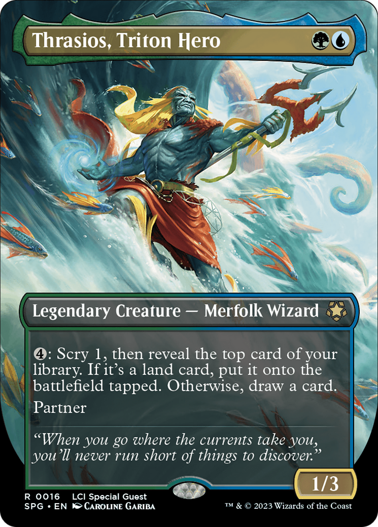 Thrasios, Triton Hero (Borderless) [The Lost Caverns of Ixalan Special Guests] | Jack's On Queen