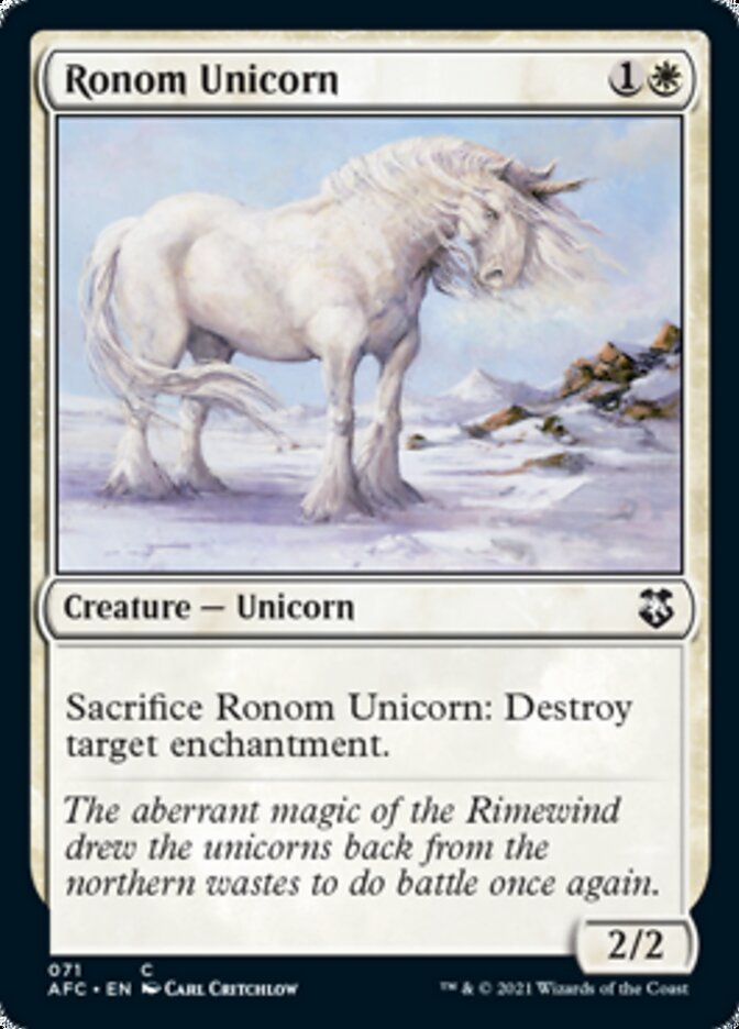 Ronom Unicorn [Dungeons & Dragons: Adventures in the Forgotten Realms Commander] | Jack's On Queen