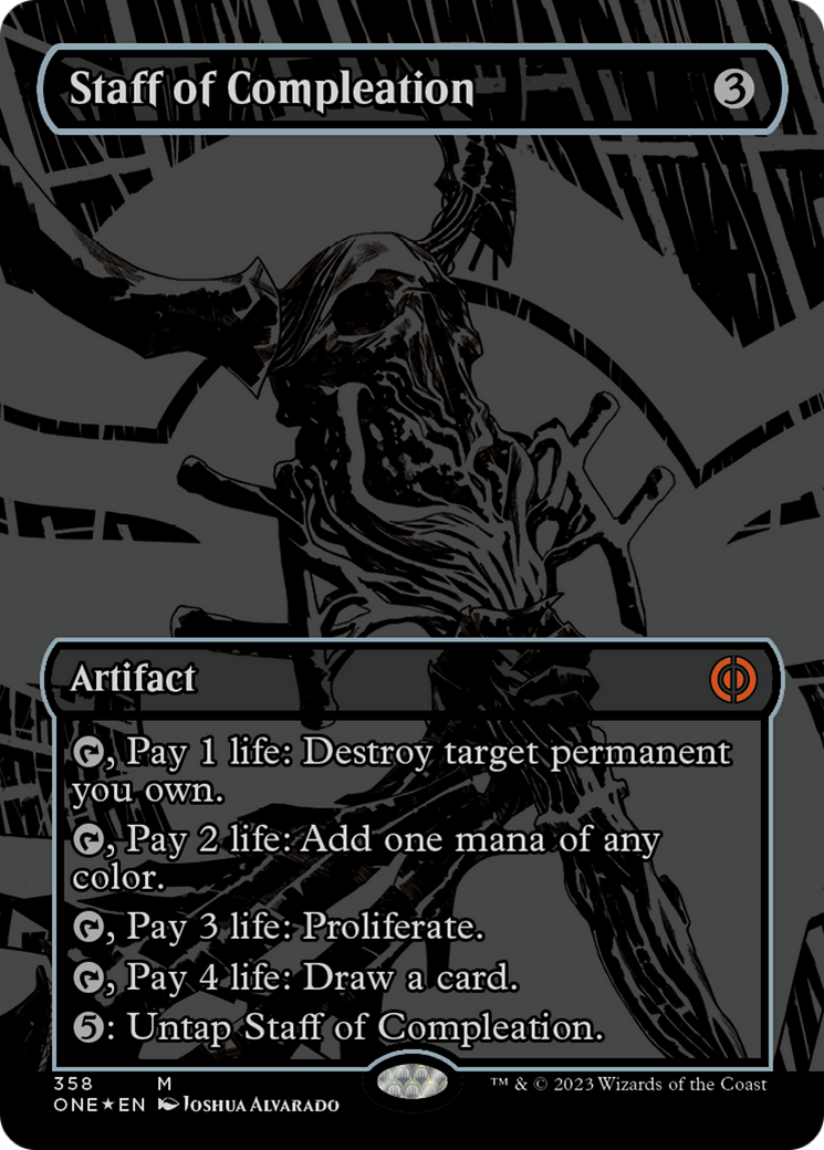 Staff of Compleation (Oil Slick Raised Foil) [Phyrexia: All Will Be One] | Jack's On Queen