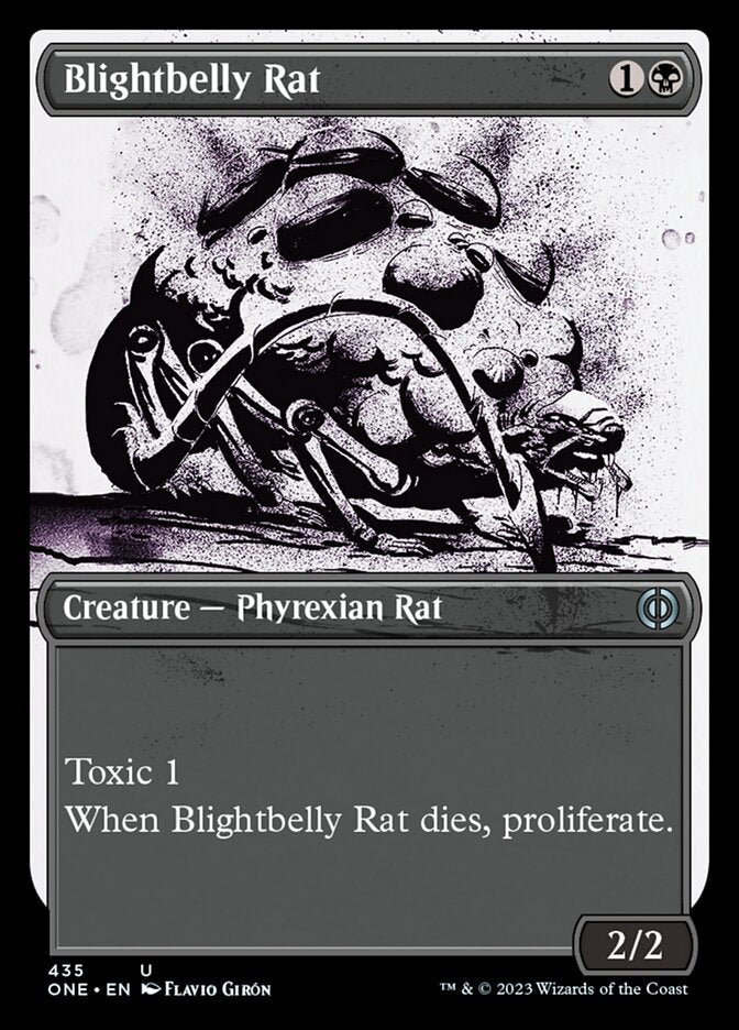 Blightbelly Rat (Showcase Ichor Step-and-Compleat Foil) [Phyrexia: All Will Be One] | Jack's On Queen