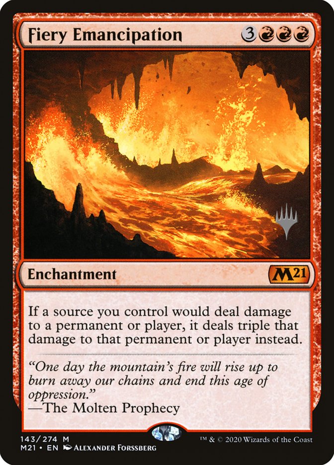 Fiery Emancipation (Promo Pack) [Core Set 2021 Promos] | Jack's On Queen