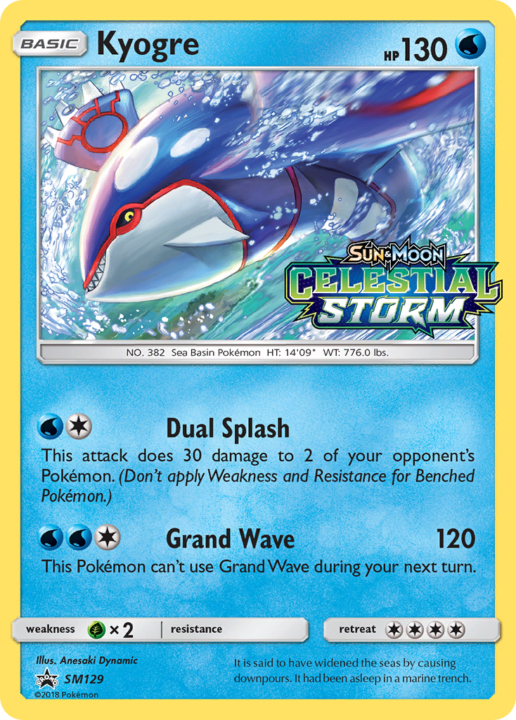 Kyogre (SM129) [Sun & Moon: Black Star Promos] | Jack's On Queen