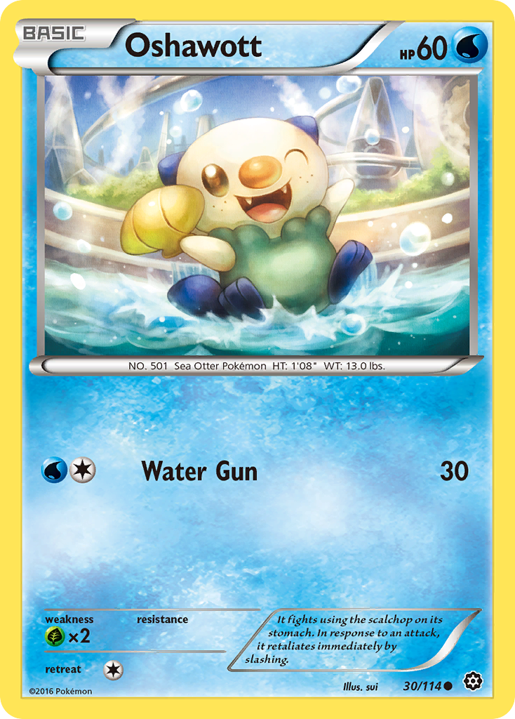 Oshawott (30/114) [XY: Steam Siege] | Jack's On Queen