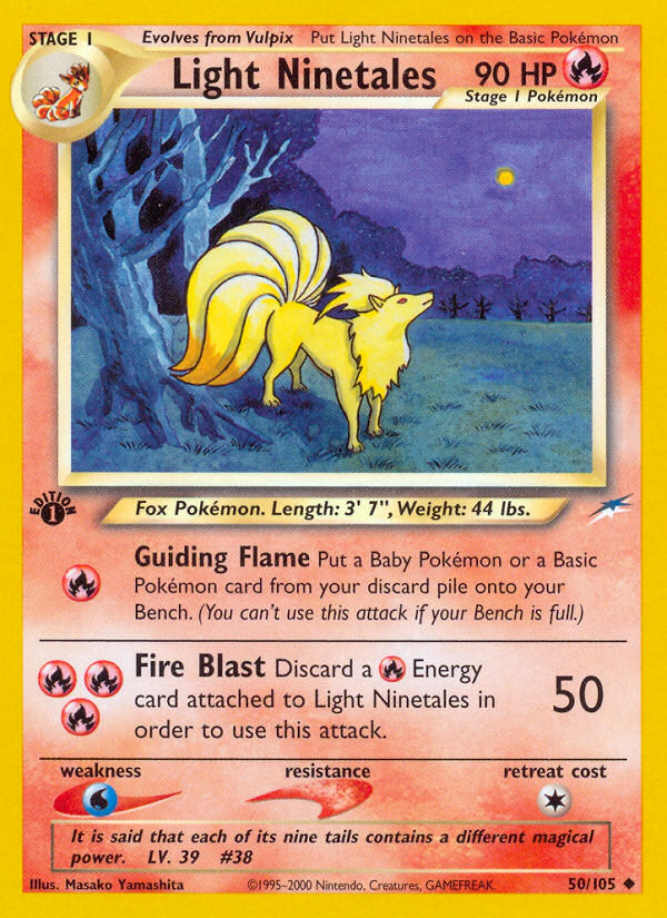 Light Ninetales (50/105) [Neo Destiny 1st Edition] | Jack's On Queen