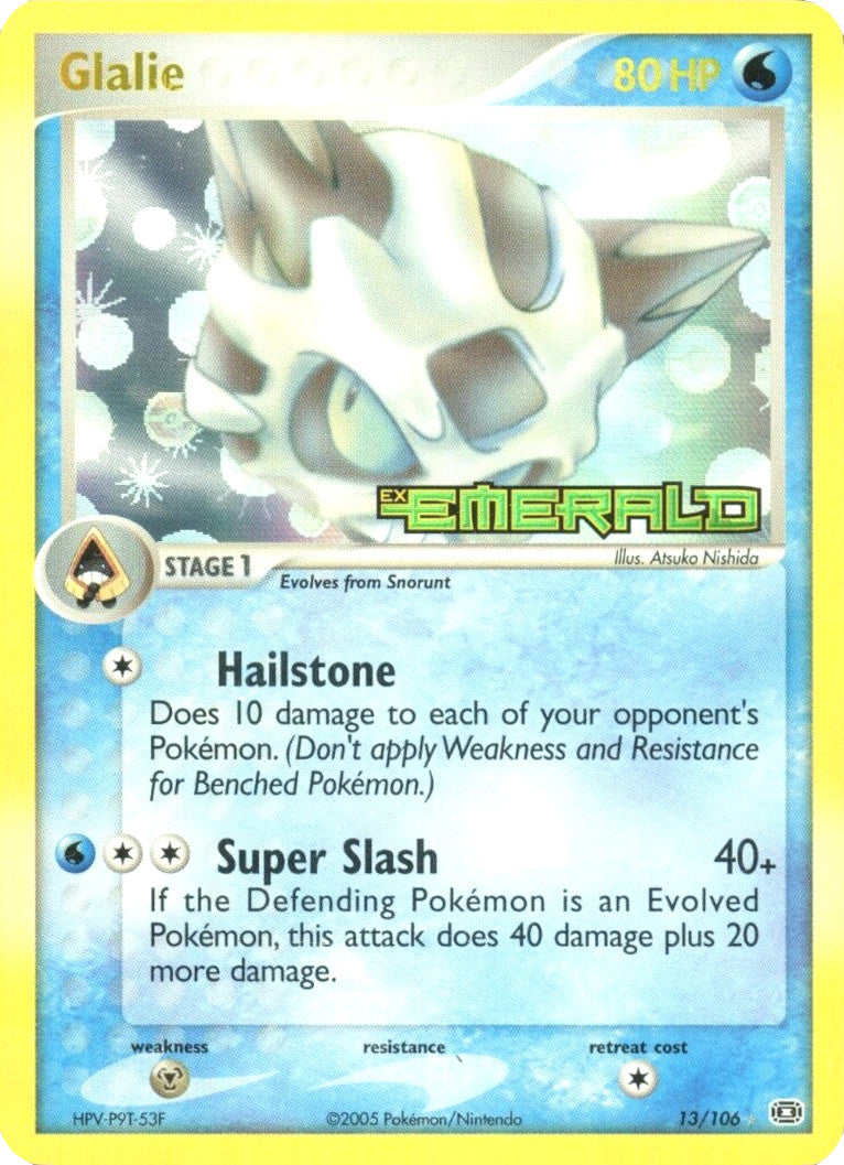 Glalie (13/106) (Stamped) [EX: Emerald] | Jack's On Queen