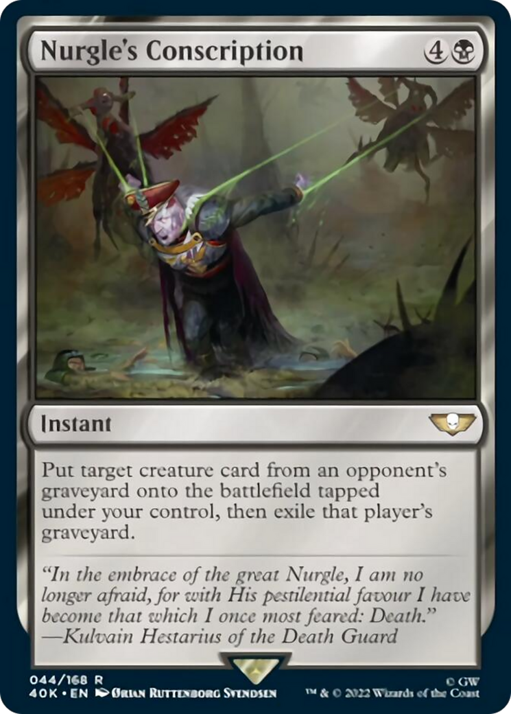 Nurgle's Conscription (Surge Foil) [Universes Beyond: Warhammer 40,000] | Jack's On Queen