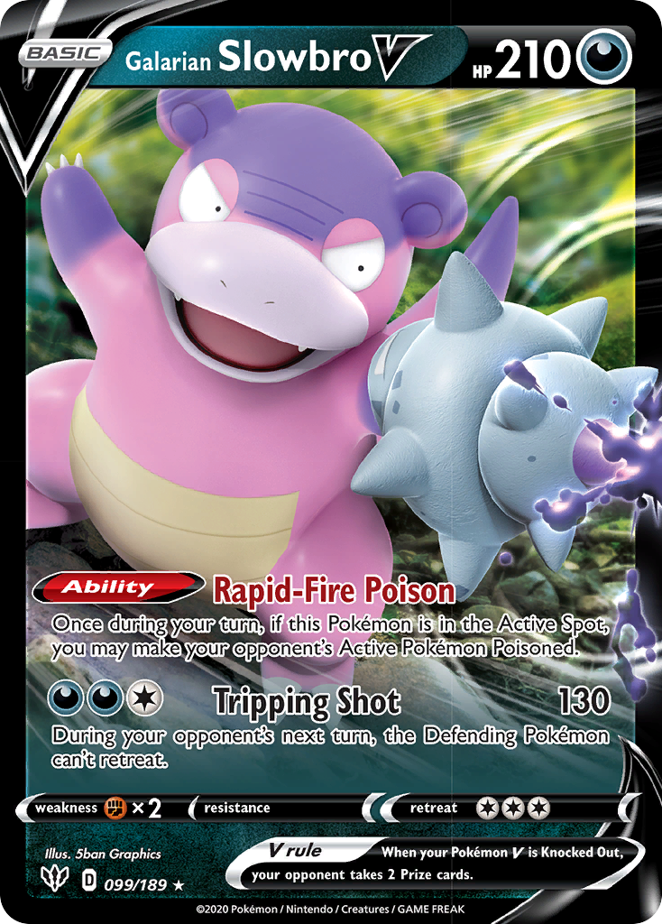 Galarian Slowbro V (099/189) [Sword & Shield: Darkness Ablaze] | Jack's On Queen