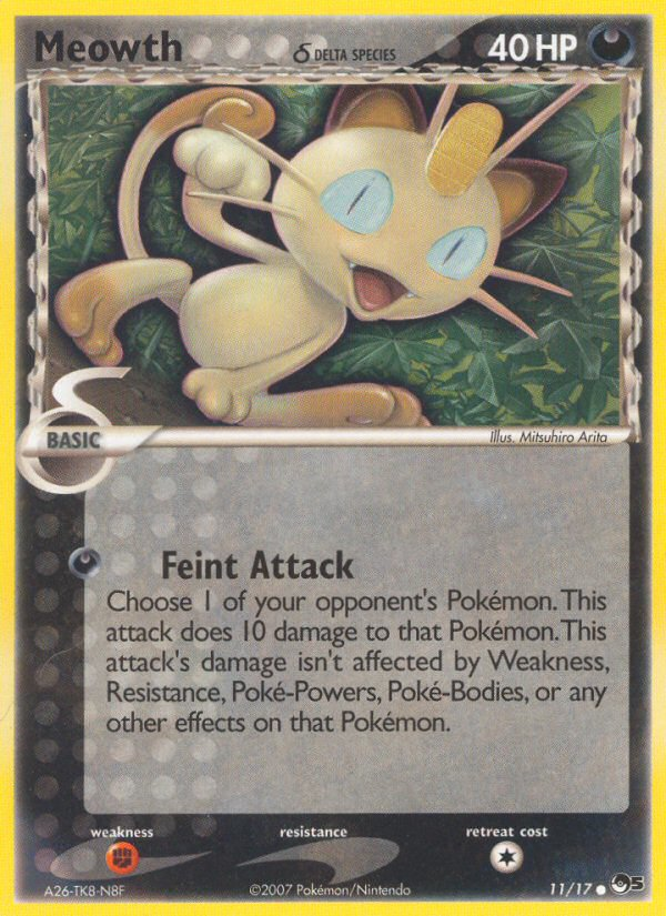 Meowth (11/17) (Delta Species) [POP Series 5] | Jack's On Queen