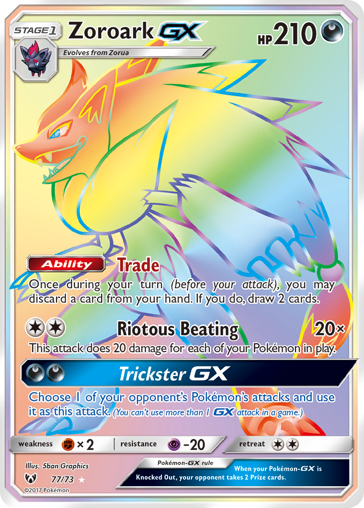 Zoroark GX (77/73) [Sun & Moon: Shining Legends] | Jack's On Queen