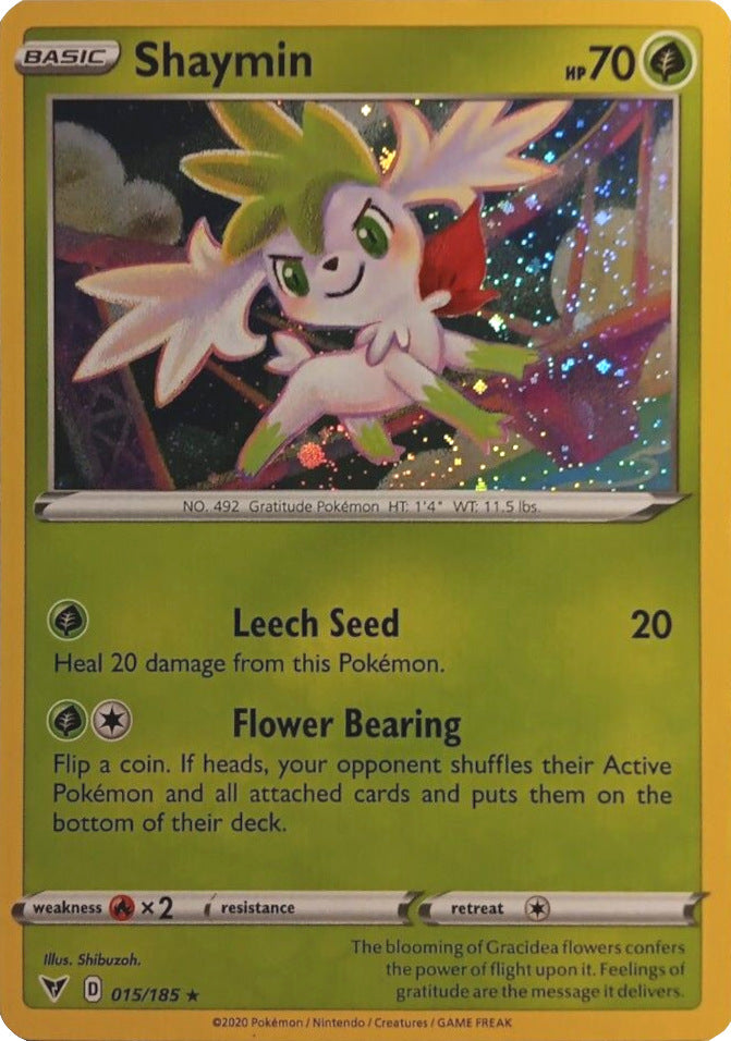 Shaymin (015/185) (Cosmos Holo) [Sword & Shield: Vivid Voltage] | Jack's On Queen