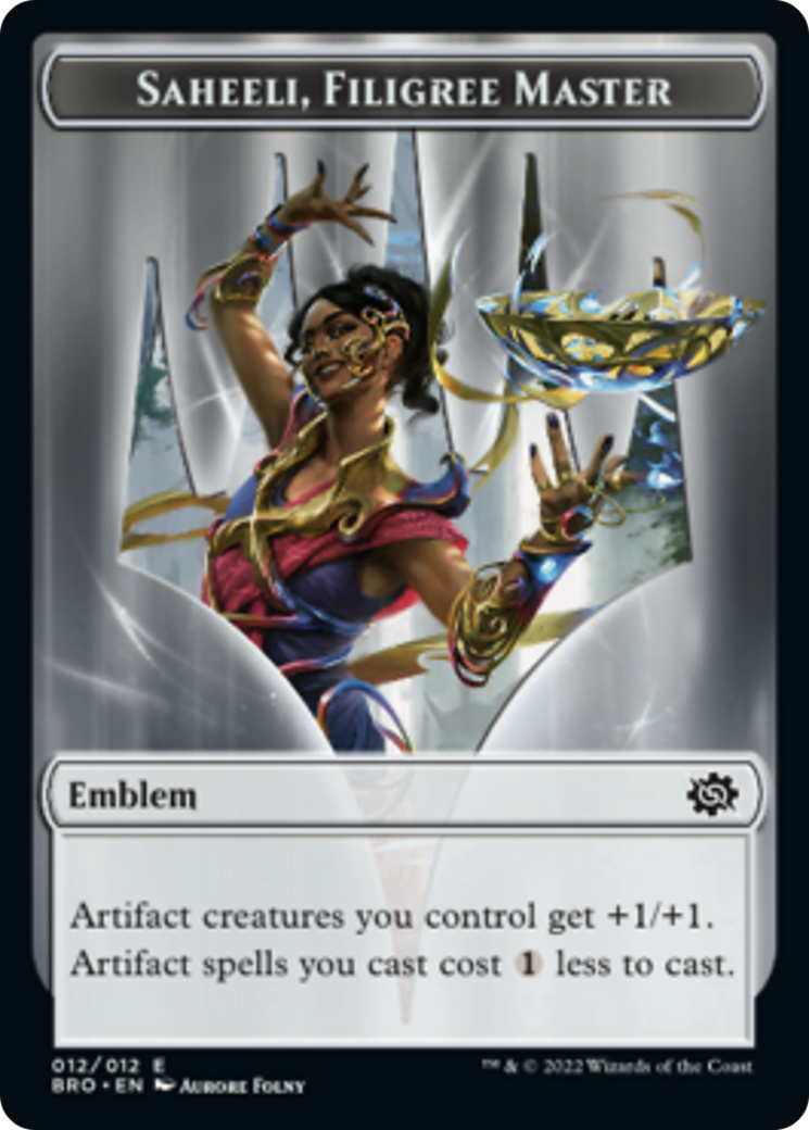 Saheeli, Filigree Master Emblem [The Brothers' War Tokens] | Jack's On Queen