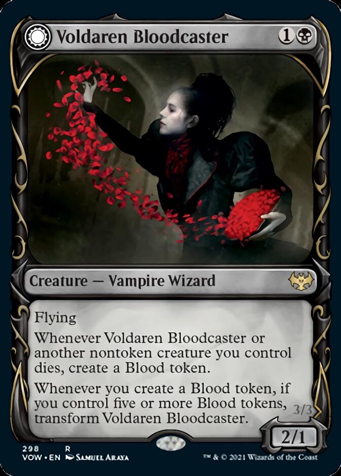 Voldaren Bloodcaster // Bloodbat Summoner (Showcase Fang Frame) [Innistrad: Crimson Vow] | Jack's On Queen