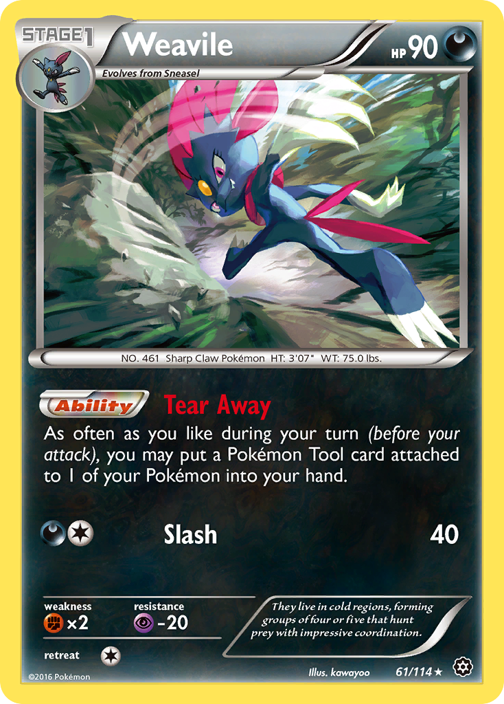 Weavile (61/114) [XY: Steam Siege] | Jack's On Queen