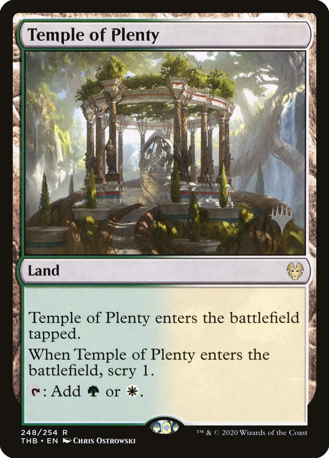 Temple of Plenty (Promo Pack) [Theros Beyond Death Promos] | Jack's On Queen