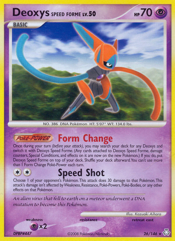 Deoxys Speed Forme (26/146) [Diamond & Pearl: Legends Awakened] | Jack's On Queen