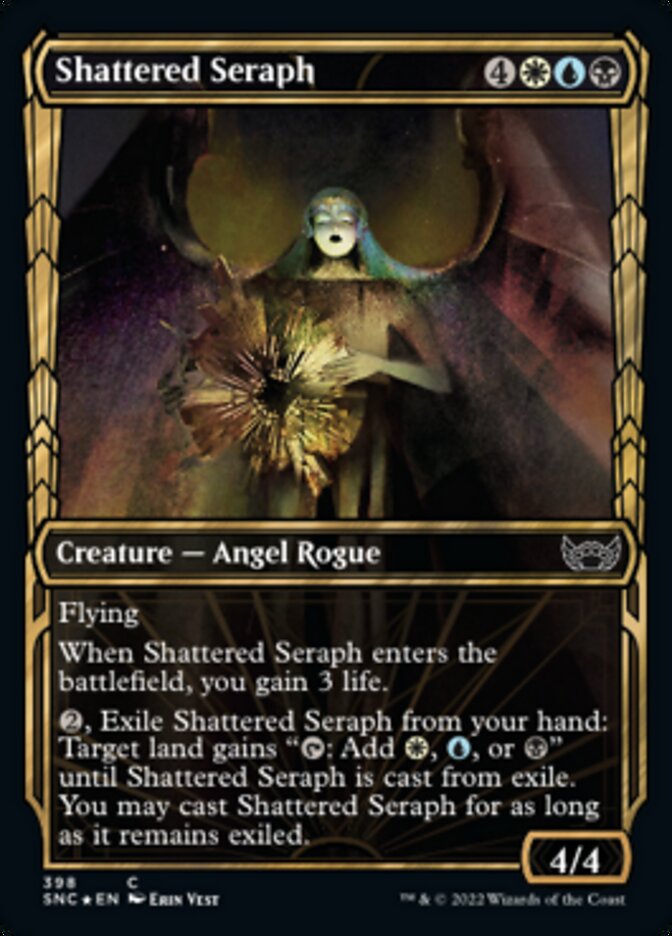 Shattered Seraph (Showcase Golden Age Gilded Foil) [Streets of New Capenna] | Jack's On Queen