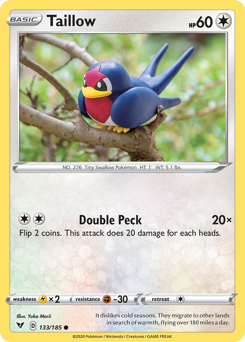 Taillow (133/185) [Sword & Shield: Vivid Voltage] | Jack's On Queen