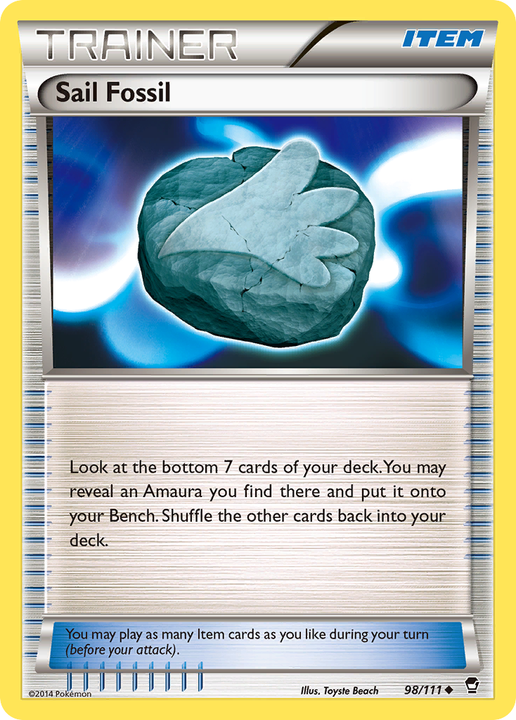 Sail Fossil (98/111) [XY: Furious Fists] | Jack's On Queen